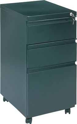 Alera 19 Deep, 3 Drawer Full Length Pull Mobile Vertical File Cabinet, Black