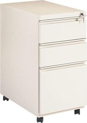 Alera™ Mobile File Pedestals with Full-Length Pulls; 3-Drawer, 23D, Putty