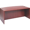 Alera™ Valencia Series Executive Suites in Medium Cherry, Bow Front Desk Shell