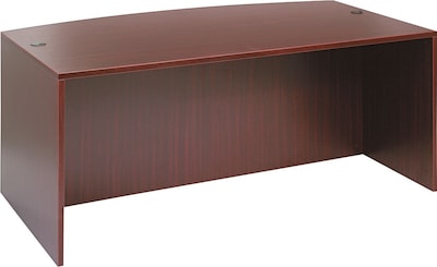 Alera™ Valencia Series Executive Suites in Mahogany, Bow Front Desk Shell