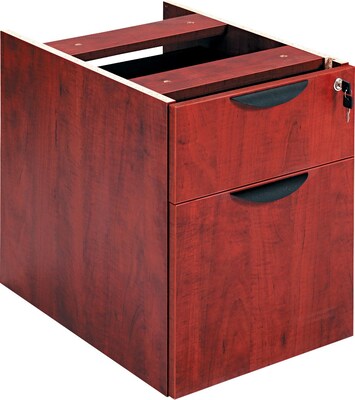 Alera™ Valencia Series Executive Suites in Medium Cherry, Box/File Hanging Pedestal