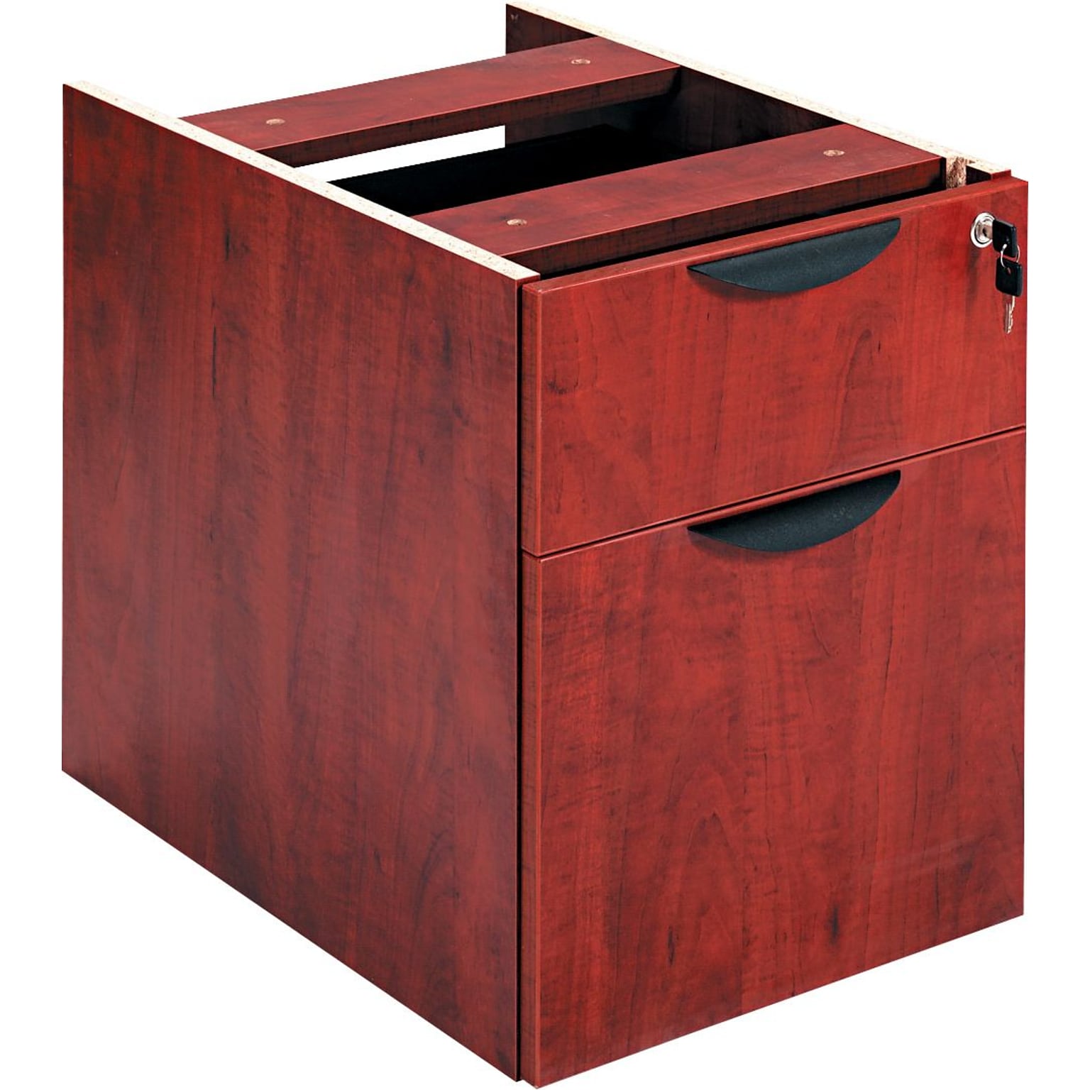 Alera™ Valencia Series Executive Suites in Medium Cherry, Box/File Hanging Pedestal