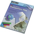 Apollo Color Laser Printer/Copier Transparency Film, Letter, Clear, 8 1/2(W) x 11(H), 50/Box (CG7070E)