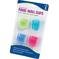 Advantus Cubicle Clips, Assorted Cool Colors, 4/Pack (75306)