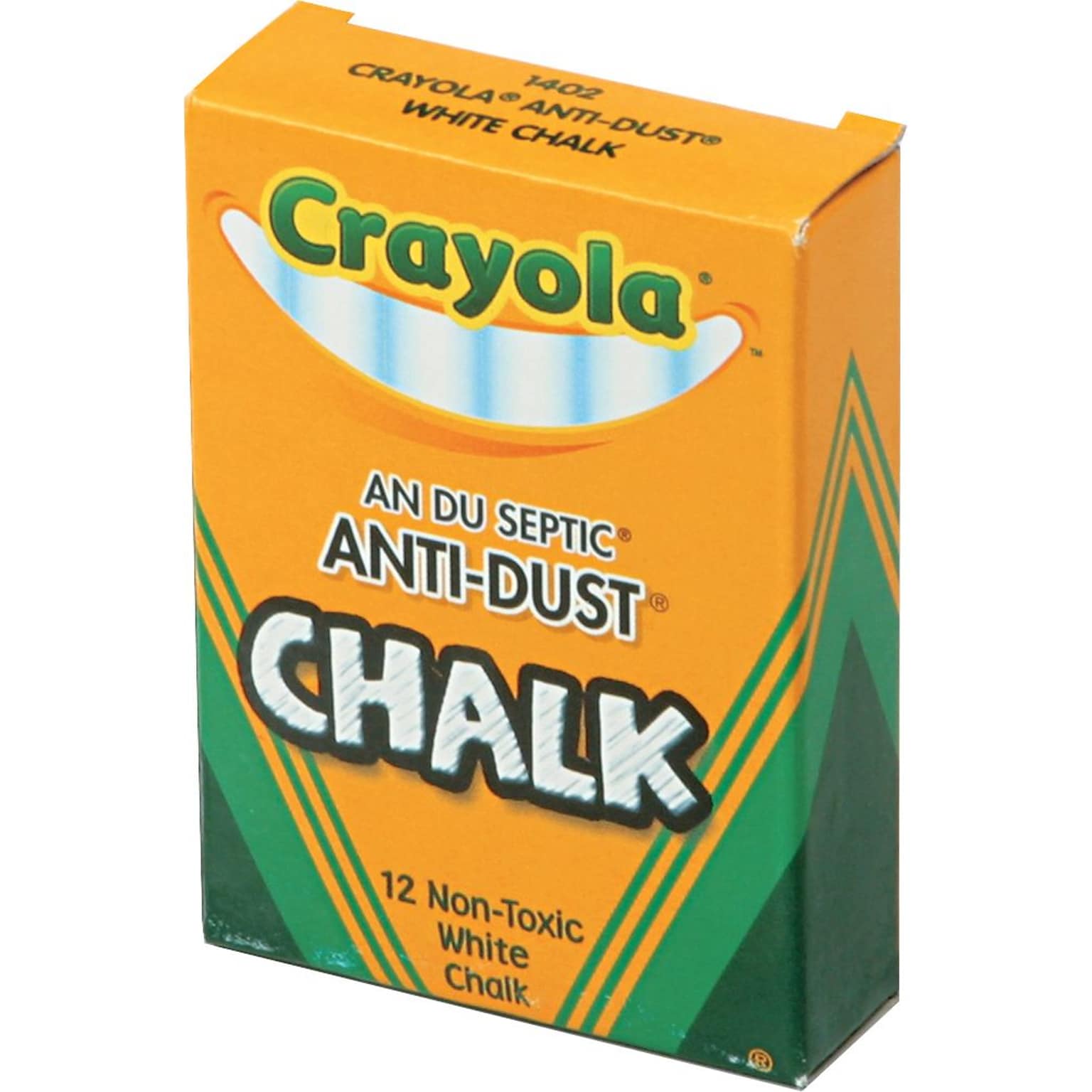 Crayola Anti-Dust Chalkboard Chalk, White, 12/Box (50-1402)