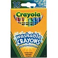 Binney & Smith Crayola® Washable Crayons; Assorted, 3 5/8 x 5/16, 16/Bx