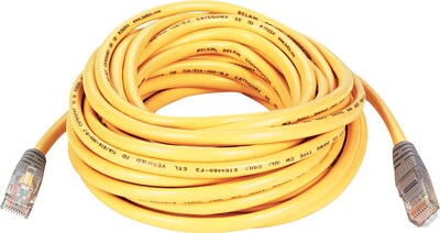 Belkin® RJ45 Cat-5E Crossover Cable, 25' Yellow