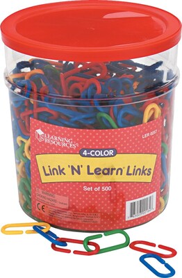 Link ‘N’ Learn® Links; 1-5/8 x 3/4, Four Colors, 500 Links per Set