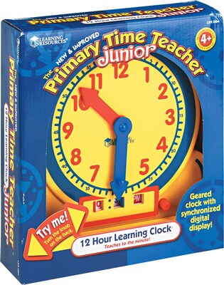 Learning Resources Primary Time Teacher Junior 12-Hour Learning Clock (LER2994)