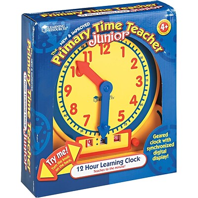 Learning Resources Primary Time Teacher Junior 12-Hour Learning Clock (LER2994)