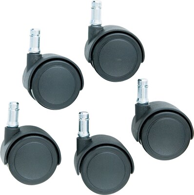 Safety Casters with Standard Neck, B Stem, Hard Wheel Tread