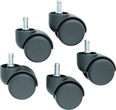 Safety Casters with Oversized Neck, K Stem, Hard Wheel Tread