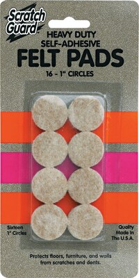 Master Caster Scratch Guard Surface Protectors, Beige, 16/Pack (88496)