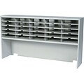 Safco Kwik-File Mailflow-to-Go™ One-Tier Sorter with Riser, 25 Compartments, Pebble Gray, 33 1/4H x 60W x 13 1/4D (SR6033R)