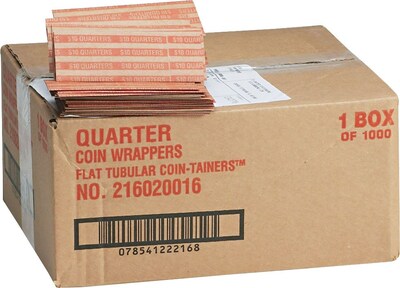 Quarters Coin wrappers, 16,000/Carton
