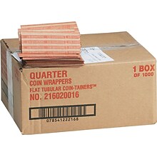 Quarters Coin wrappers, 16,000/Carton
