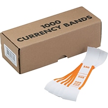 MMF Industries® Currency Bands, Orange/$50, 20,000/Carton