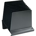 STEELMASTER® Slanted Vertical Organizer, 8 Compartments, Black (264808BK)