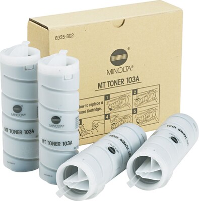 Konica Minolta 8935802 Black High Yield Toner Cartridge, 4/Pack