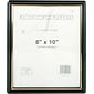 NuDell EZ Mount 8" x 10" Plastic Document Frame, Black with Gold Border (11800)