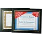 NuDell Plastic Certificate Frames, Leatherette, 2/Pack  (21202)