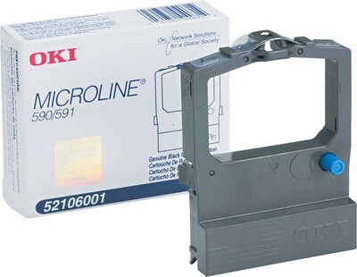 OKI Black Dot-Matrix Printer Ribbon (52106001)