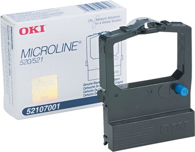 OKI Black Dot-Matrix Printer Ribbon (52107001)