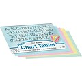 Pacon Chart Tablet, 24 x 16, 1.5 Ruled Writing Paper, Assorted Colors, 25 Sheets (PAC74734)