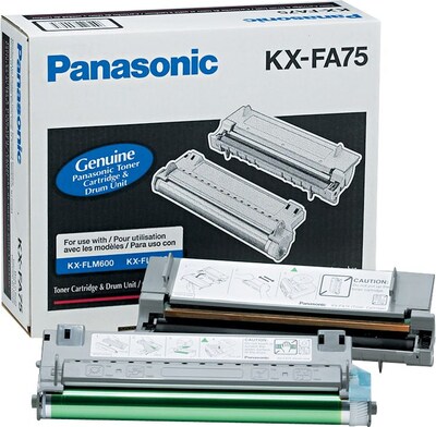 Panasonic KX-FA75 Black Standard Yield Toner Cartridge & Drum Unit Bundle, 2/Pack