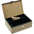 PM® Company PMC04963 Cash Box With 7 Compartments, Pebble Beige