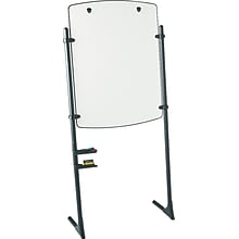 Quartet® Silhouette® Total Erase® Easel, Whiteboard/Flipchart, Black Frame, 75H