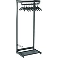 Quartet® Two-Shelf Garment Rack, Freestanding, Black, 61H x 24W x 24D