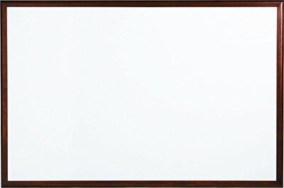 Quartet® DuraMax® Porcelain Dry-Erase Boards with Mahogany Frame, 6 x 4