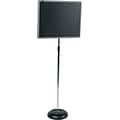 Quartet® Adjustable Single Pedestal Letter Boards, Magnetic, Gray Aluminum Frame, 20W x 16H