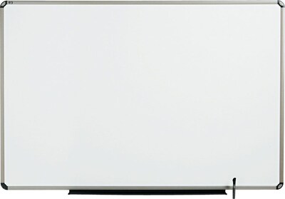 Quartet Prestige Total Erase Dry-Erase Whiteboard, Euro titanium Frame, 6 x 4 (TE567T)