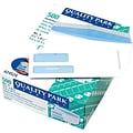 Quality Park Security Tinted #9 Double Window Envelope, 3 7/8 x 8 7/8, White Wove, 500/Box (24524)