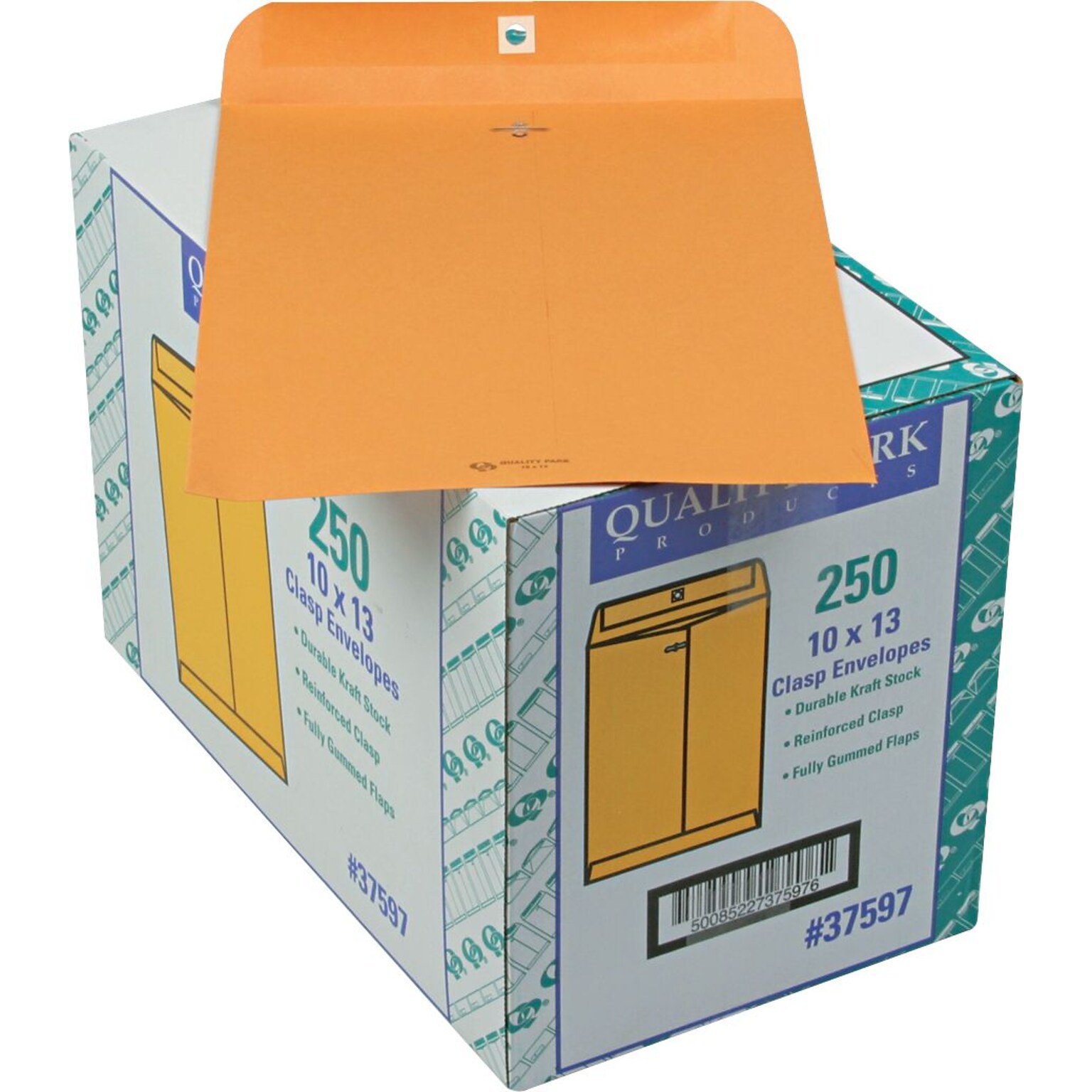 Quality Park Clasp Kraft Catalog Envelope, 10 x 13, Kraft, 250/Box (37597)