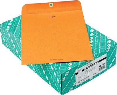 Quality Park Clasp Nonstandard Catalog Envelope, 10 x 13, Light Kraft, 100/Box (QUA38197)