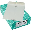 Quality Park 28lb. Clasp Colored Catalog Envelopes, Grey Kraft, 9x12, 100/Box