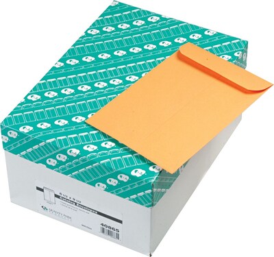 Quality Park Gummed Catalog Envelope, 6 1/2 x 9 1/2, Kraft, 500/Box (QUA40865)