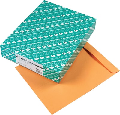 Quality Park Gummed Catalog Envelope, 12 x 15 1/2, Light Kraft, 100/Box (41967)