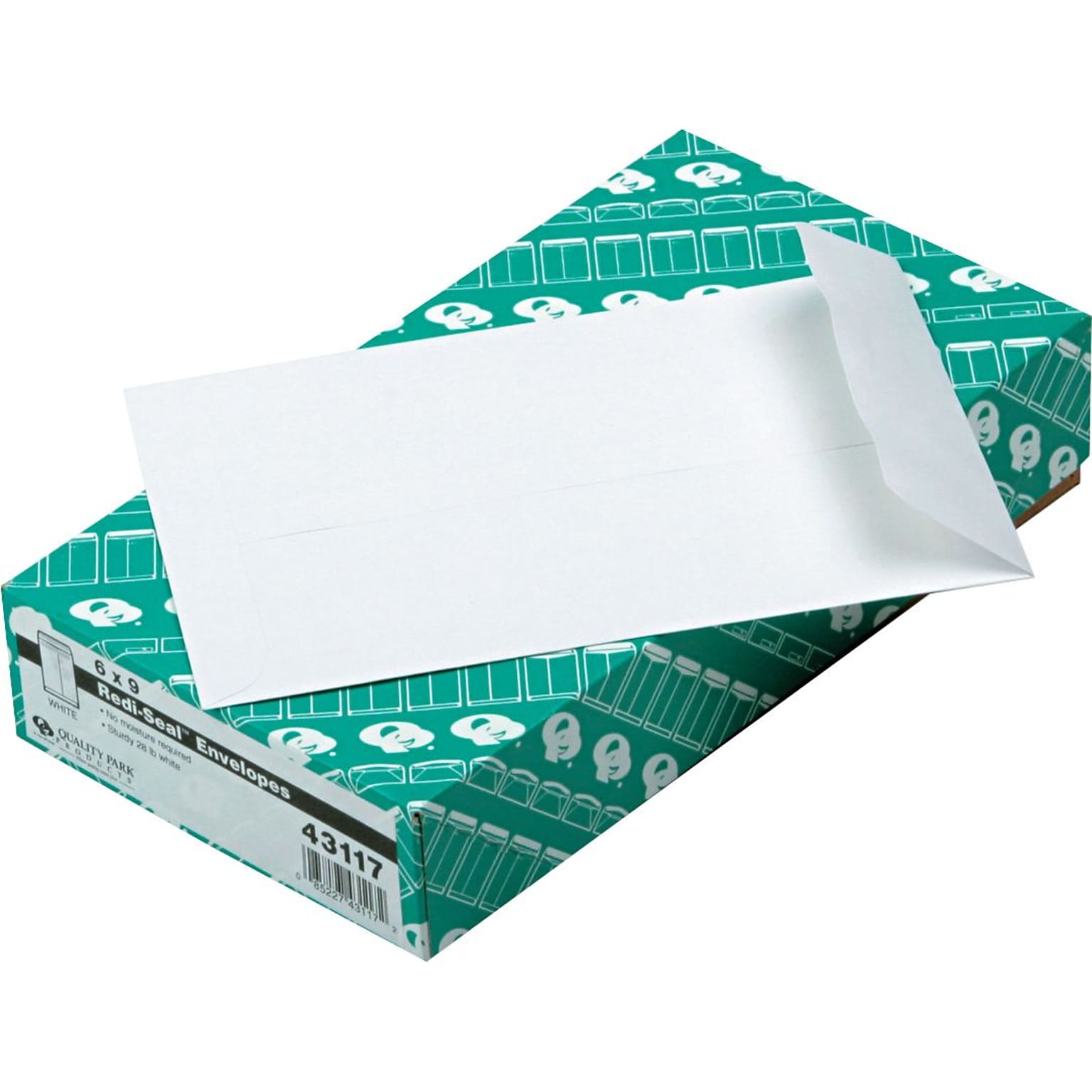 Quality Park Redi-Seal Catalog Envelope, 6 x 9, White, 100/Box (43117)