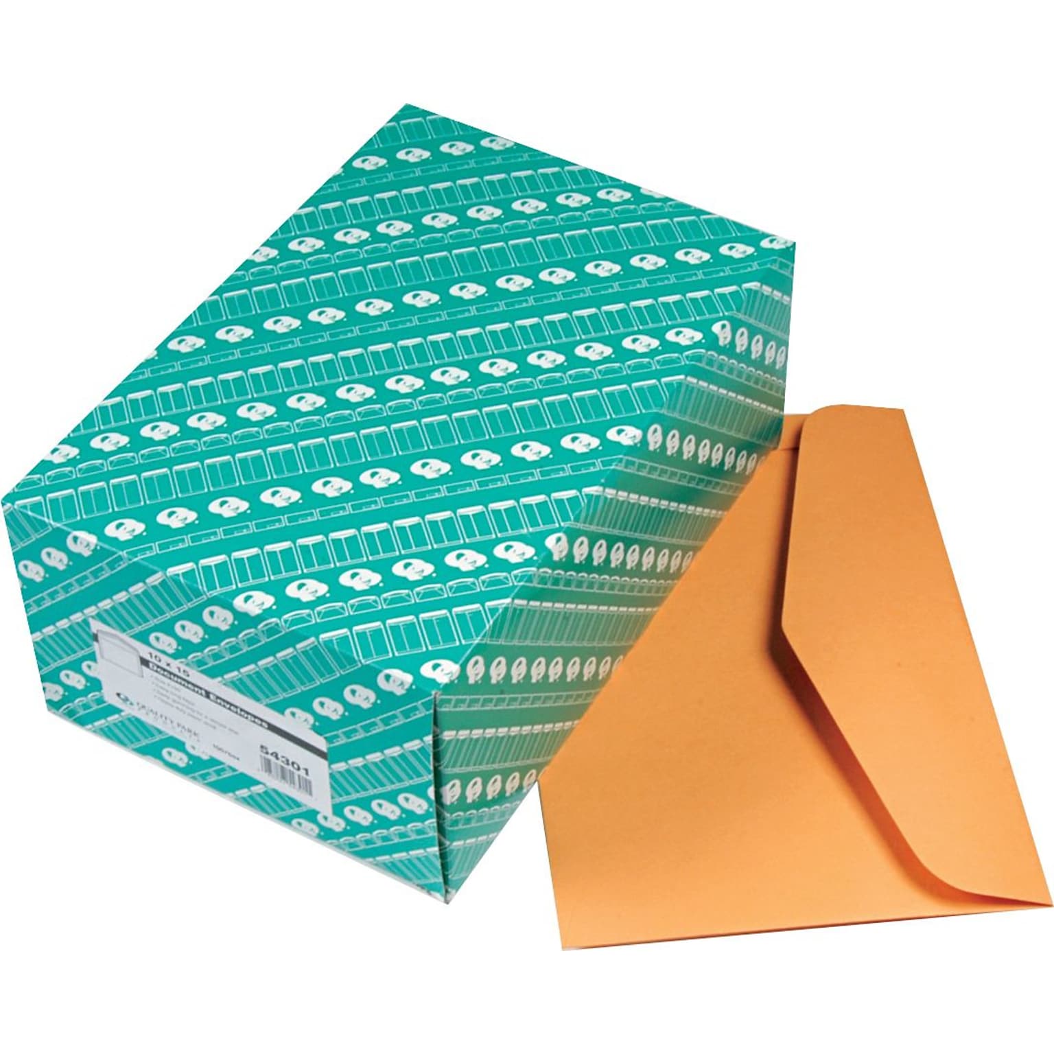 Quality Park Gummed Catalog Envelope, 10 x 15, Light Kraft, 100/Box (54301)