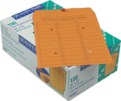 Quality Park Products® 10 x 13 Brown 28 lbs. Inter-Departmental Envelopes, 500/CT