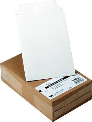 6 x 8Quality Park Redi-Strip™ Photo / Document Envelopes, White Paperboard, 25/Bx (QUA64007)