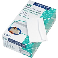 Quality Park Contemporary Style #6 3/4 Business Envelopes, 3 5/8 x 6 1/2, White, 500/Box (QUA90070