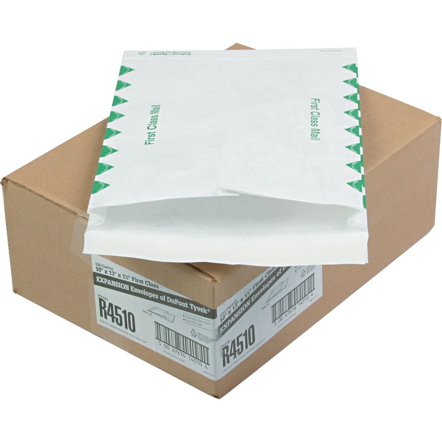 Quality Park Tyvek Self Seal Booklet Envelope, 10 x 13, White, 100/Box (QUAR4510)