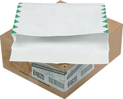 Quality Park Tyvek Self Seal Booklet Envelope 10 x 13, White, 100/Box (R4620)