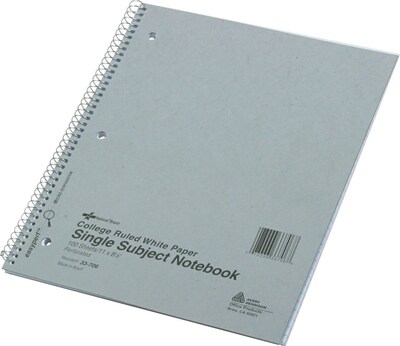 Xtreme Kolor Kraft 1-Subject Notebooks, 8.875 x 11, College Ruled, 100 Sheets, Each (33706)