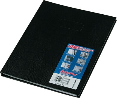 Blueline NotePro 1-Subject Professional Notebooks, 8" x 11", Wide Ruled, 75 Sheets, Black (REDA10150BLK)